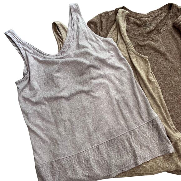 Cuddl Duds Lounge Set Bundle 5pc Tanks Tee Pants Cardigan Soft Cozy Neutral - Picture 2 of 16